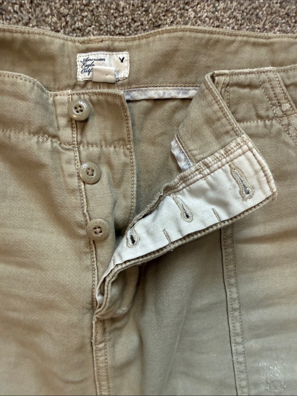 Y2K khaki mini skirt American Eagle 14 - Picture 5 of 5